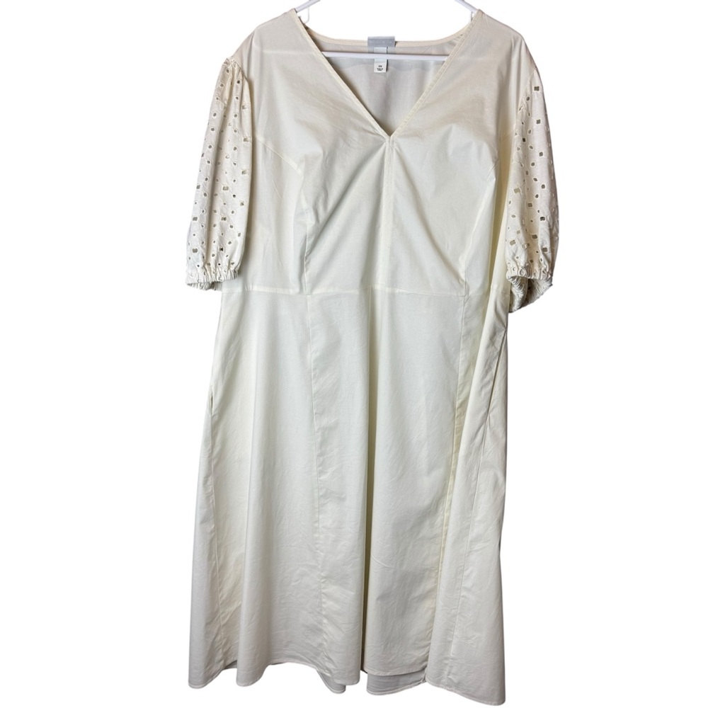 Ava & Viv Ivory Dress with Eyelet Sleeves 2X
